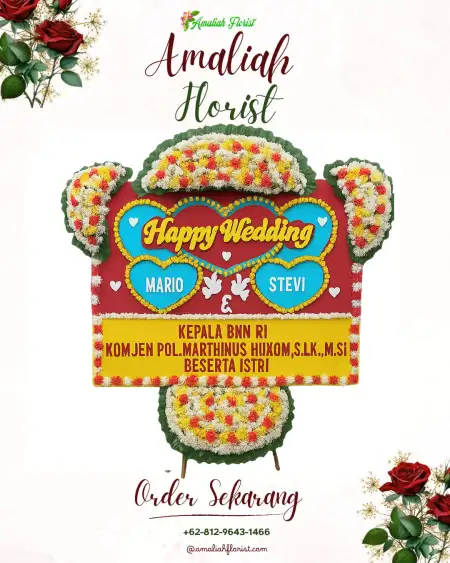 Papan Bunga Pernikahan Segayam